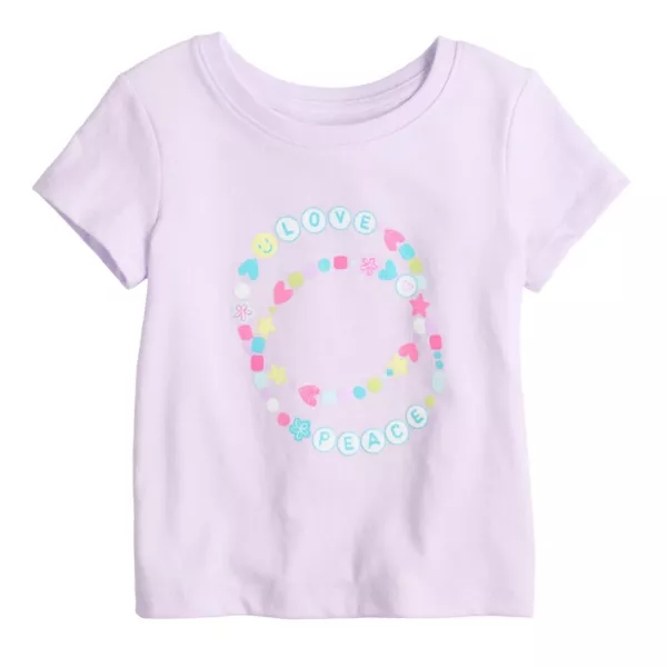 Футболка с коротким рукавом и принтом для девочек 4-12 лет Jumping Beans, цвет bracelet love purple 
Футболка с коротким рукавом и принтом для девочек 4-12 лет Jumping Beans, цвет bracelet love purple