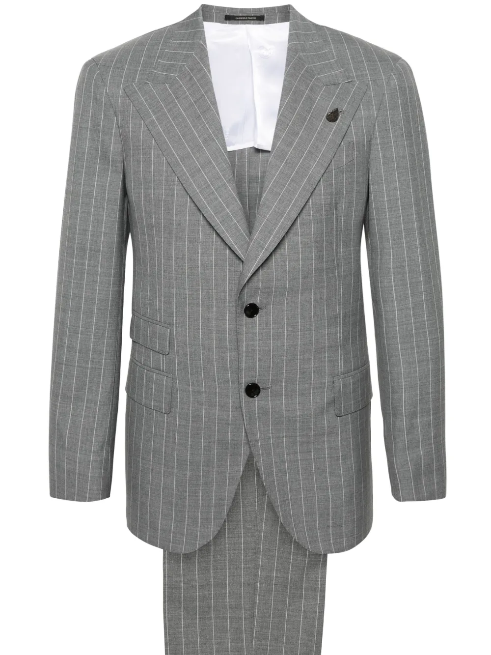 Костюм из вирджинской шерсти с двубортным пиджаком Gabriele Pasini, серый
Костюм из вирджинской шерсти с двубортным пиджаком Gabriele Pasini, серый