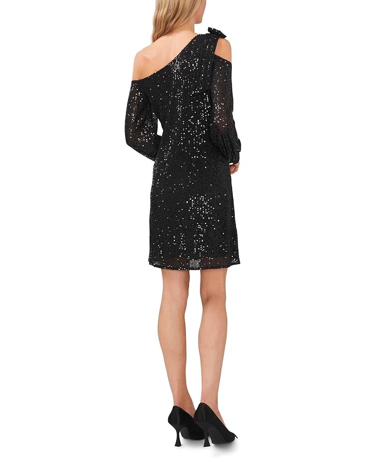 Платье CeCe One Shoulder Ruffled Sequin Dress, цвет Rich Black
Платье CeCe One Shoulder Ruffled Sequin Dress, цвет Rich Black