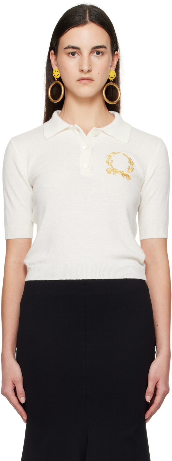 Поло с логотипом Off-White Laurel Crown Moschino 
Поло с логотипом Off-White Laurel Crown Moschino