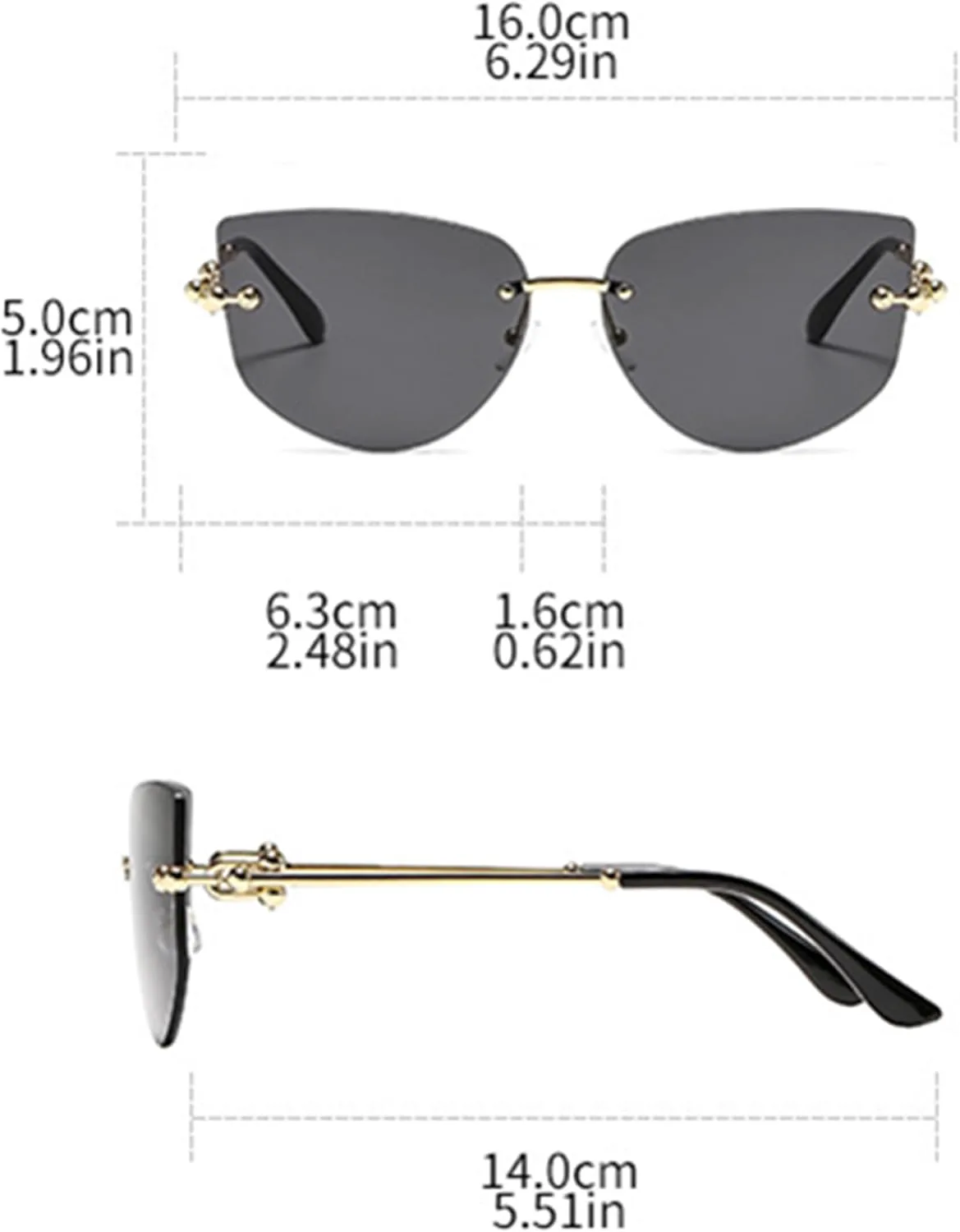 bullabulling Модные безободковые солнцезащитные очки «кошачий глаз» для женщин, солнцезащитные очки с градиентными линзами, защита от ультрафиолета UV400, Gray Pink
bullabulling Модные безободковые солнцезащитные очки «кошачий глаз» для женщин, солнцезащитные очки с градиентными линзами, защита от ультрафиолета UV400, Gray Pink