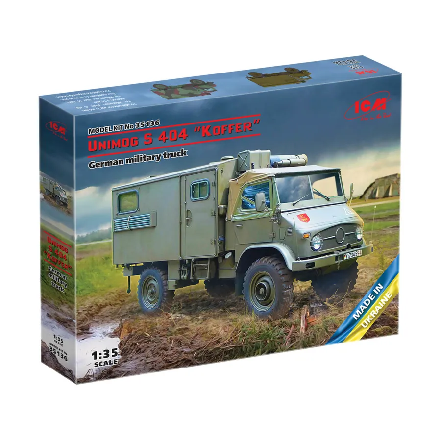 Унимог S404 "Коффер", Military Models 1/35 Scale (ICM)
Унимог S404 "Коффер", Military Models 1/35 Scale (ICM)