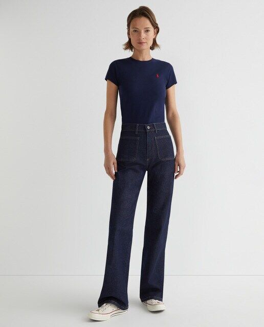 Базовая женская футболка с вышитым логотипом Polo Ralph Lauren, темно-синий
Базовая женская футболка с вышитым логотипом Polo Ralph Lauren, темно-синий