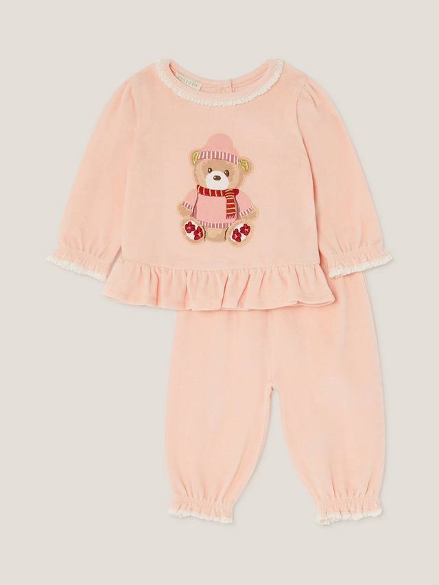 Детский комплект из хлопка с медвежонком: топ и штанишки Monsoon, Pink
Детский комплект из хлопка с медвежонком: топ и штанишки Monsoon, Pink