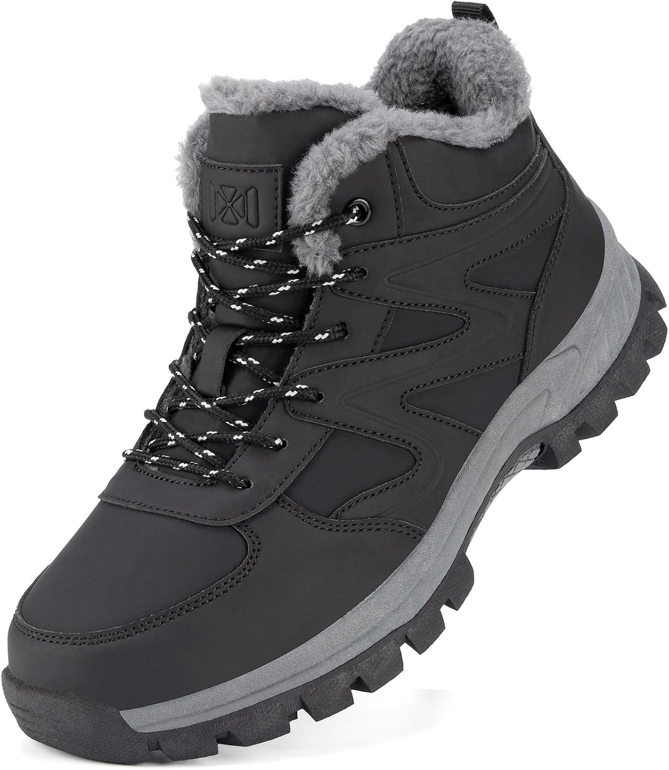 Мужские зимние ботинки Moodeng Snow теплые и уютные водоотталкивающие легкие походные ботинки противоскользящие для прогулок на улице, черный
Мужские зимние ботинки Moodeng Snow теплые и уютные водоотталкивающие легкие походные ботинки противоскользящие для прогулок на улице, черный