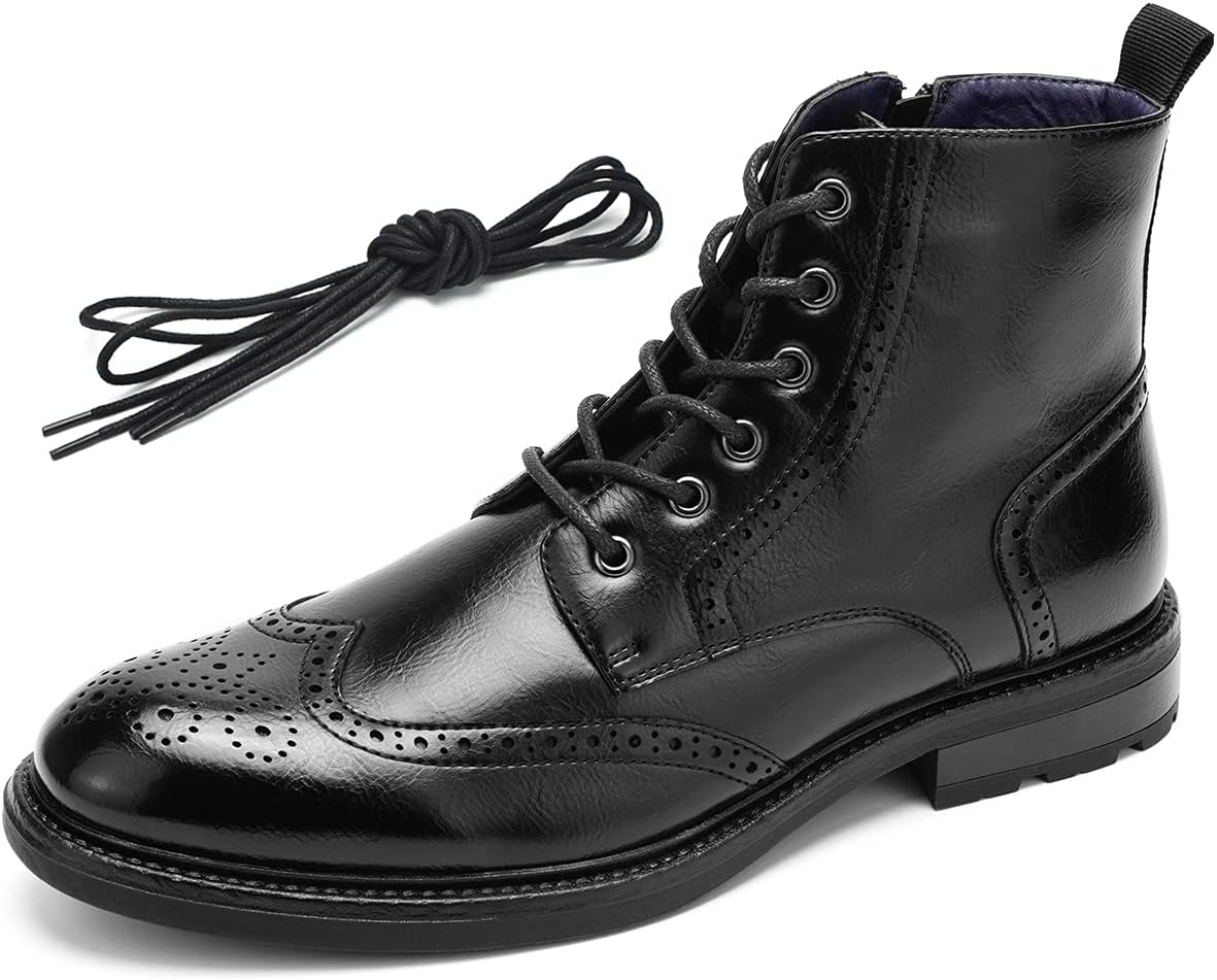 Мужские ботинки Temeshu с винтажным крыловатым носком, на щиколотку, с боковой молнией, мотоциклетные оксфорды (с шнурками) HH07, черный
Мужские ботинки Temeshu с винтажным крыловатым носком, на щиколотку, с боковой молнией, мотоциклетные оксфорды (с шнурками) HH07, черный