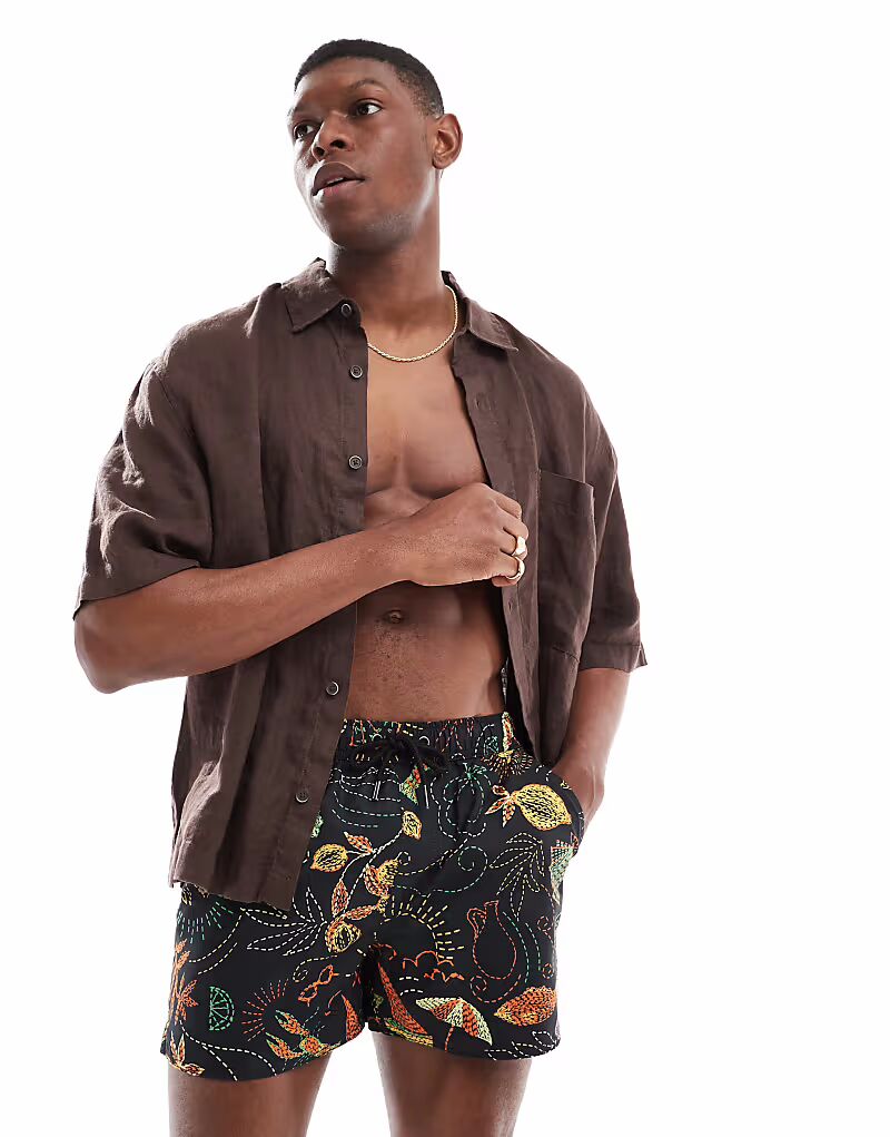 Купальные шорты Native Youth с принтом по всей поверхности черного цвета
Купальные шорты Native Youth с принтом по всей поверхности черного цвета