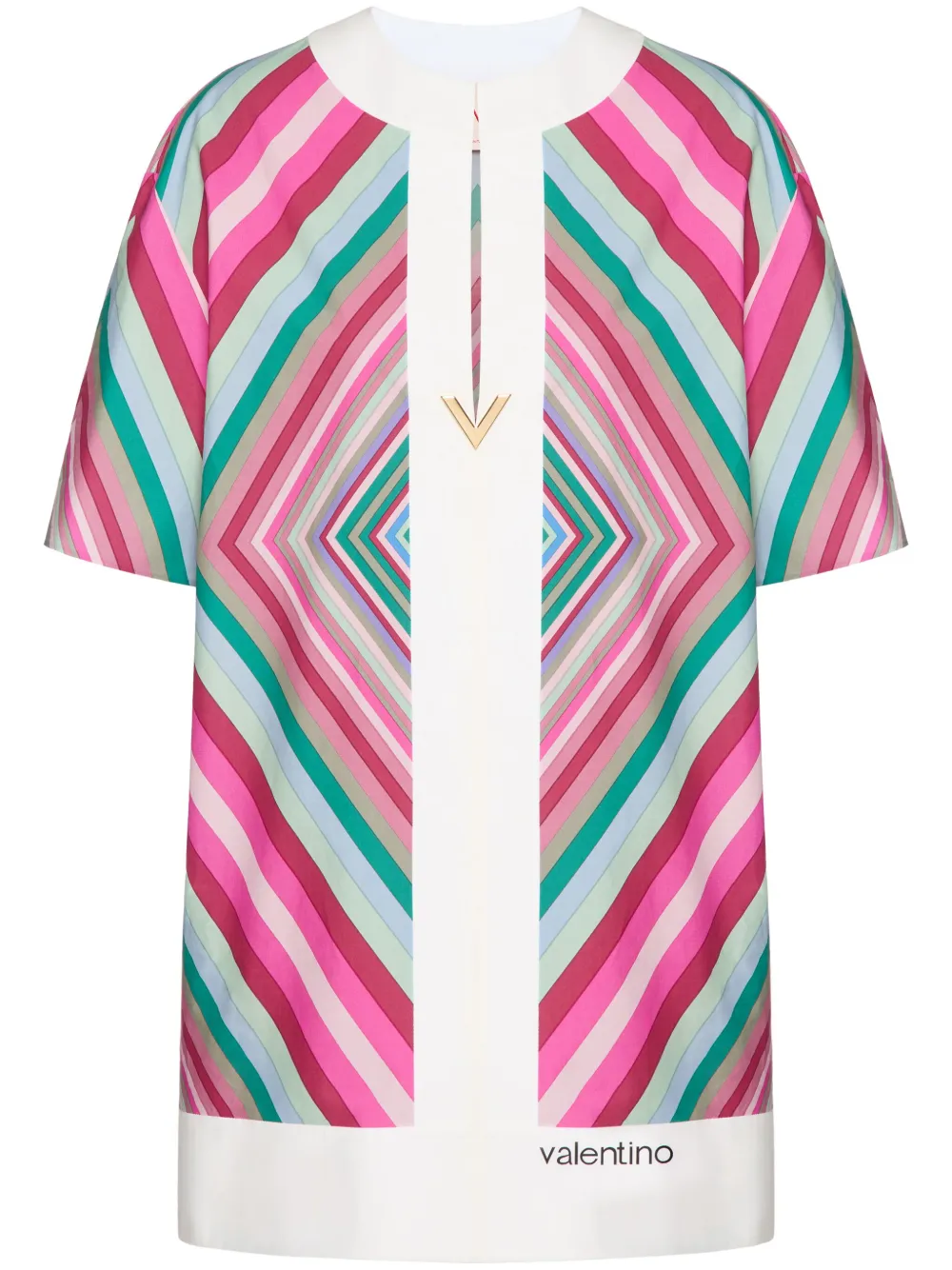 Платье мини с геометричным принтом и V-образной пряжкой Valentino Garavani, розовый
Платье мини с геометричным принтом и V-образной пряжкой Valentino Garavani, розовый