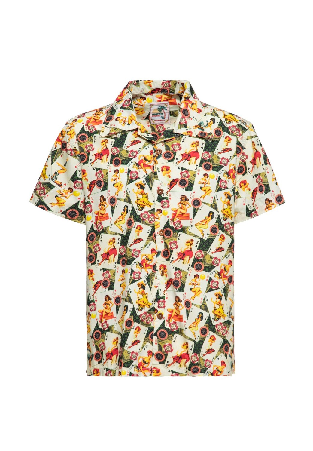 Рубашка с короткими рукавами и принтом по всей поверхности в стиле казино 50-х годов, атмосфера Вегаса KING KEROSIN, бежевый
Рубашка с короткими рукавами и принтом по всей поверхности в стиле казино 50-х годов, атмосфера Вегаса KING KEROSIN, бежевый