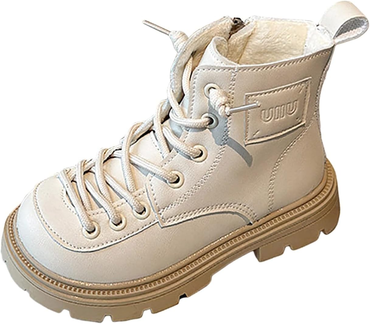 Детские короткие ботинки IWIHMIV для девочек, ботильоны на шнуровке с круглым носком из кожи с молнией для малышей, подходящие для улицы, White
Детские короткие ботинки IWIHMIV для девочек, ботильоны на шнуровке с круглым носком из кожи с молнией для малышей, подходящие для улицы, White