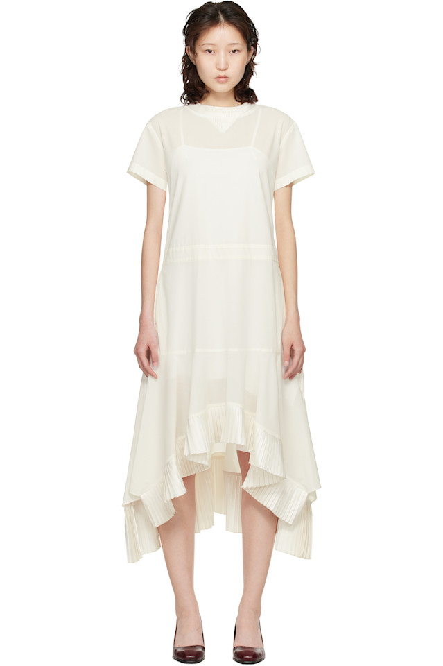 Sacai Платье миди из хлопчатобумажной ткани цвета слоновой кости
Sacai Платье миди из хлопчатобумажной ткани цвета слоновой кости