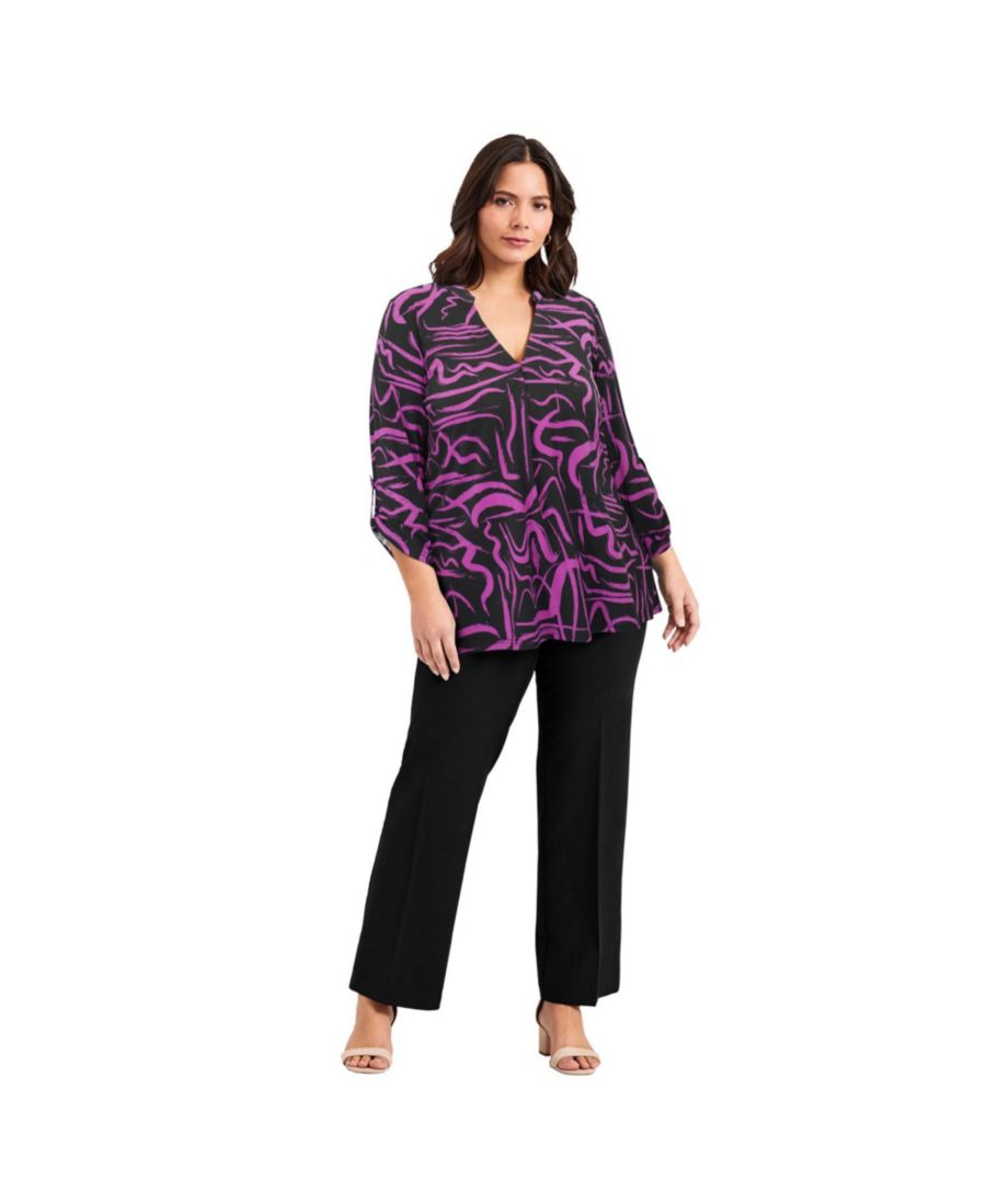 Женский топ больших размеров Audrey Ity AVENUE, Black magenta abstract
Женский топ больших размеров Audrey Ity AVENUE, Black magenta abstract