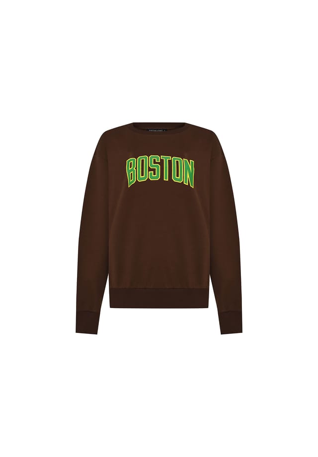 Свитшот Бостон с крутой надписью Freshlions, коричневый
Свитшот Бостон с крутой надписью Freshlions, коричневый