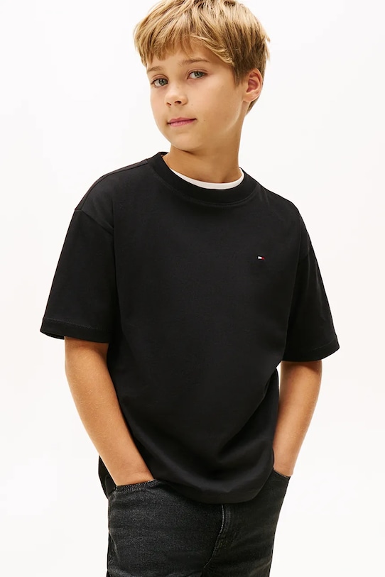 Детская хлопковая футболка Tommy Hilfiger, черный
Детская хлопковая футболка Tommy Hilfiger, черный