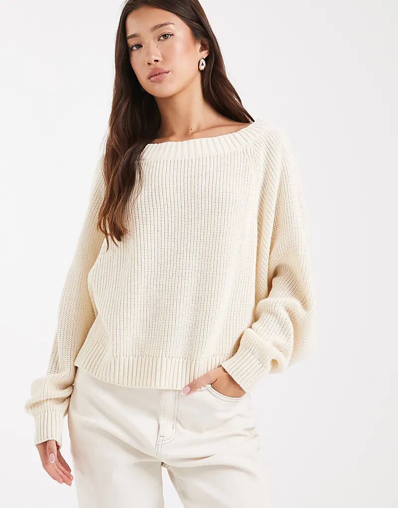 Свободный трикотажный джемпер Miss Selfridge цвета пахты
Свободный трикотажный джемпер Miss Selfridge цвета пахты