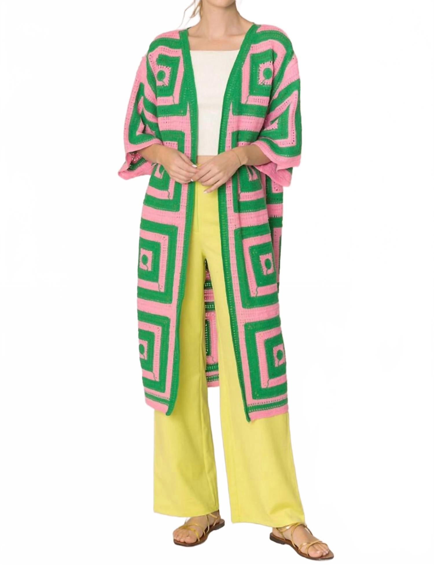 Вязаный миди-кардиган Pretty Squares в розово-зеленом цвете Do Everything In Love, розово-зеленый
Вязаный миди-кардиган Pretty Squares в розово-зеленом цвете Do Everything In Love, розово-зеленый