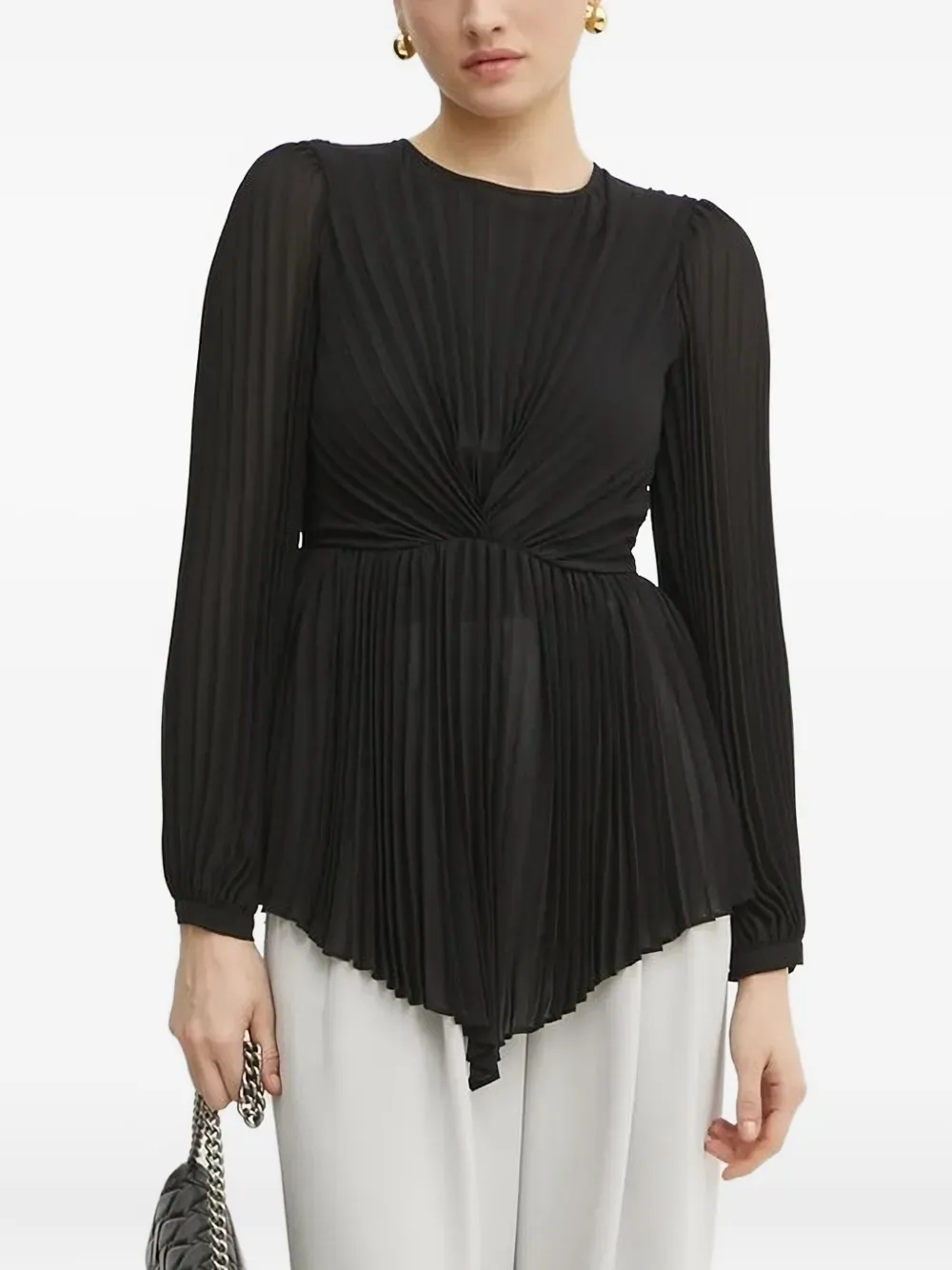 Плиссированный топ с закручивающимся передом TWINSET, черный
Плиссированный топ с закручивающимся передом TWINSET, черный