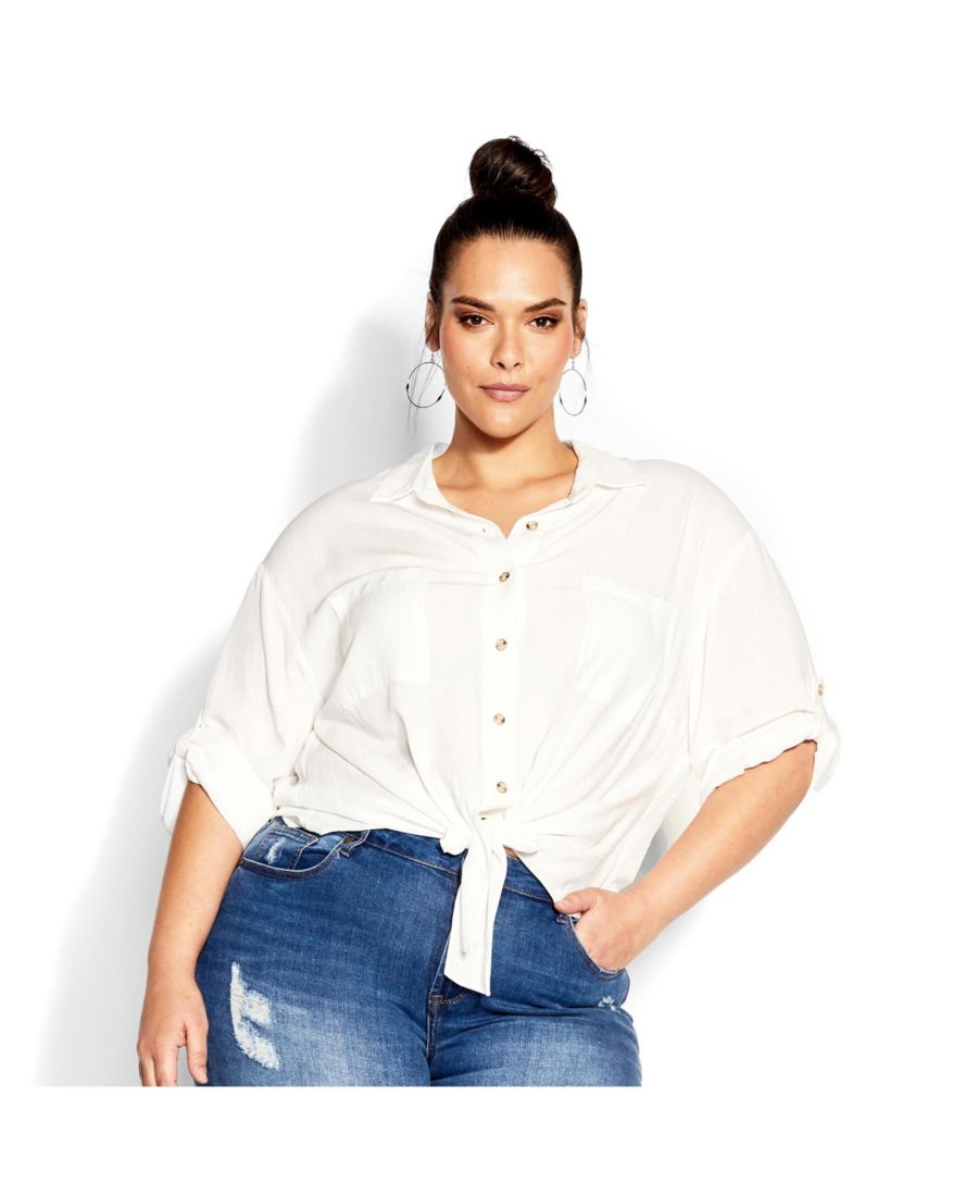 Топ с тропическим принтом больших размеров CITY CHIC, White
Топ с тропическим принтом больших размеров CITY CHIC, White