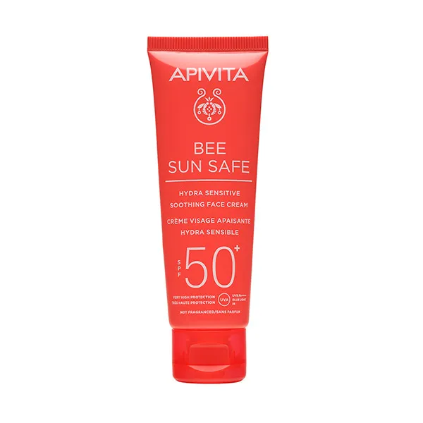 Успокаивающий крем Hydra Sensitive Bee Sun Safe Apivita, 50 ml
Успокаивающий крем Hydra Sensitive Bee Sun Safe Apivita, 50 ml