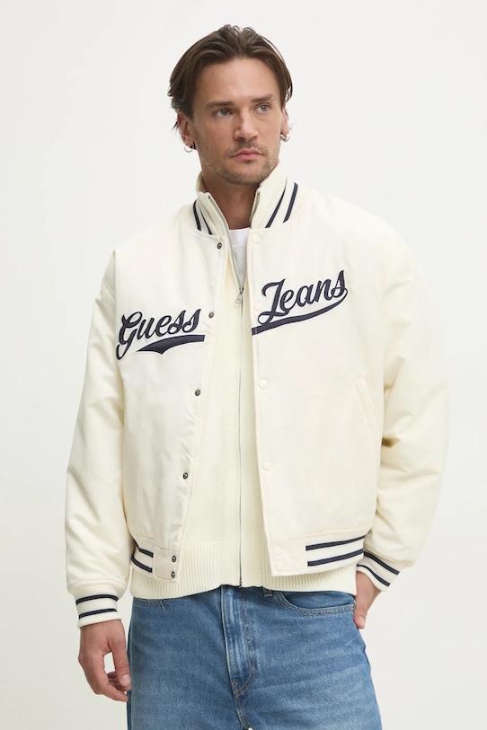 Куртка-бомбер Guess Jeans, бежевый 
Куртка-бомбер Guess Jeans, бежевый