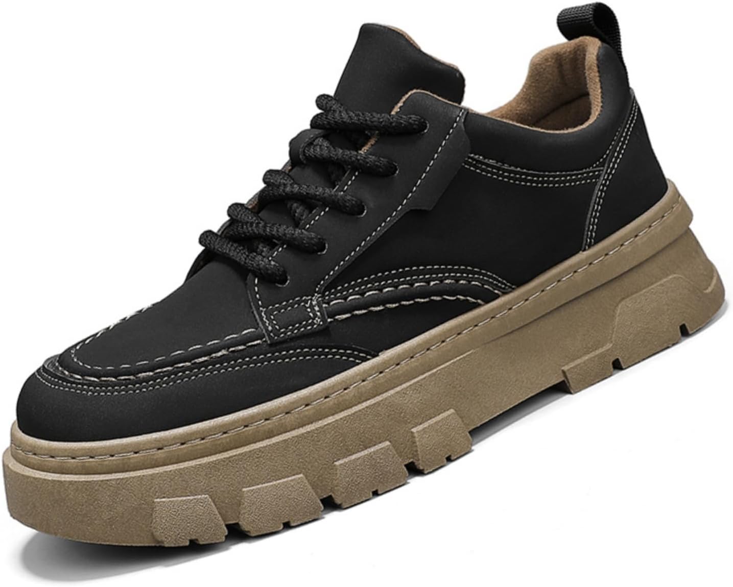Мужские повседневные кожаные кроссовки на шнуровке в рабочем стиле с толстой нескользящей резиновой подошвой и шнуровкой, усиленной прошивкой для повседневной ходьбы и ношения на открытом воздухе Kelibasi, черный
Мужские повседневные кожаные кроссовки на шнуровке в рабочем стиле с толстой нескользящей резиновой подошвой и шнуровкой, усиленной прошивкой для повседневной ходьбы и ношения на открытом воздухе Kelibasi, черный