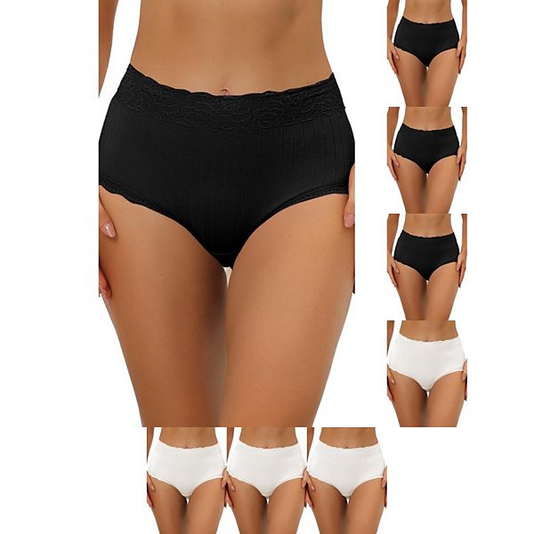 8 пар женских трусиков с высокой талией, утягивающие живот, комфортные с кружевной отделкой и резинкой Inspire Chic, White Black
8 пар женских трусиков с высокой талией, утягивающие живот, комфортные с кружевной отделкой и резинкой Inspire Chic, White Black