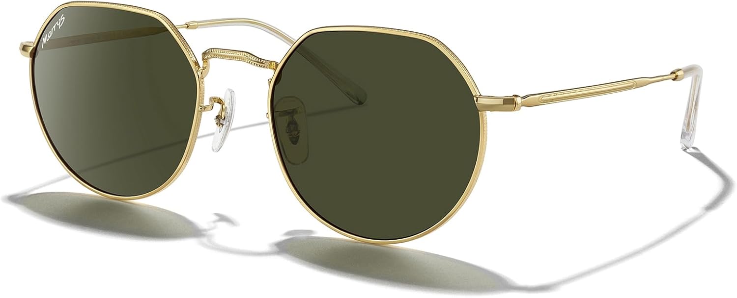 Круглые многоугольные металлические поляризованные солнцезащитные очки MERRY для женщин и мужчин, в стиле ретро, классика и винтаж, модель S6565 MERRY'S, Polished Gold Frame/G15 Lens
Круглые многоугольные металлические поляризованные солнцезащитные очки MERRY для женщин и мужчин, в стиле ретро, классика и винтаж, модель S6565 MERRY'S, Polished Gold Frame/G15 Lens