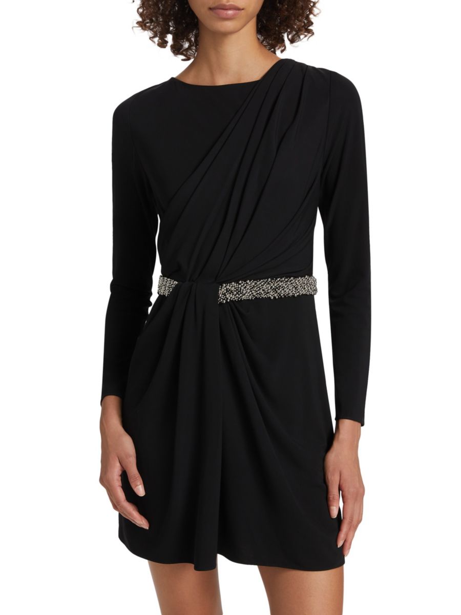 Мини-платье из джерси с драпировкой Tulia SIMKHAI, черный 
Мини-платье из джерси с драпировкой Tulia SIMKHAI, черный