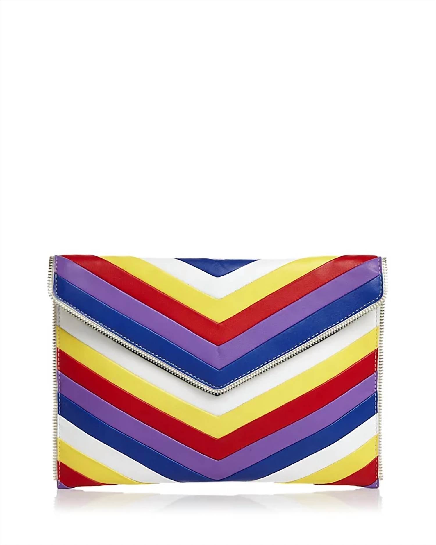 Клатч из стеганой кожи с шевронным узором Leo в радужном цвете Rebecca Minkoff, цвет rainbow
Клатч из стеганой кожи с шевронным узором Leo в радужном цвете Rebecca Minkoff, цвет rainbow