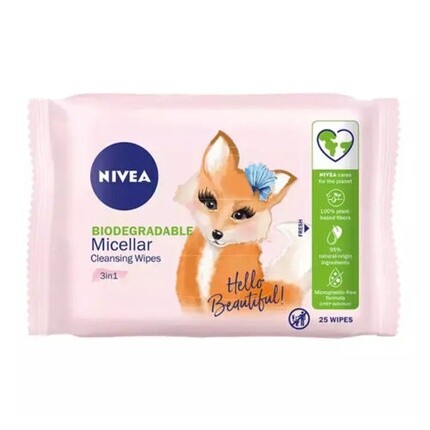 Мицеллярные очищающие салфетки 3в1 для всех типов кожи, 25 шт., Nivea
Мицеллярные очищающие салфетки 3в1 для всех типов кожи, 25 шт., Nivea