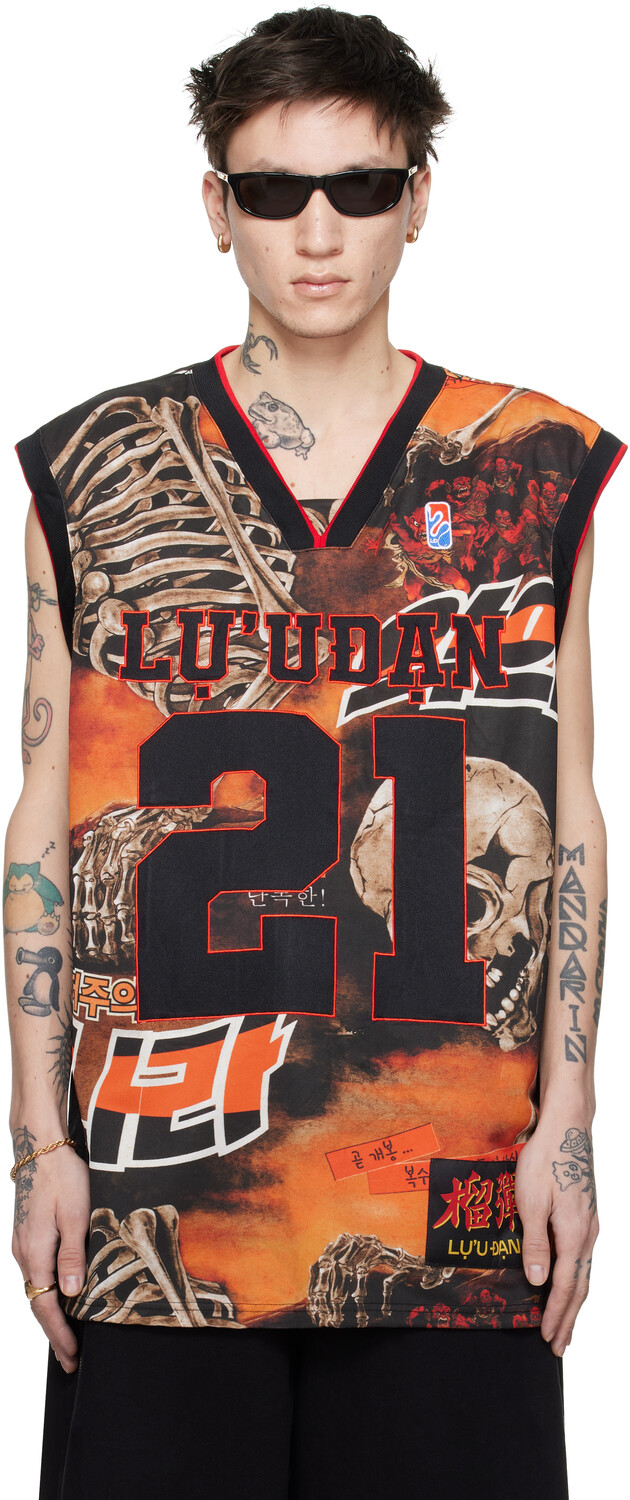 Черная и оранжевая майка B Ball LD LU'U DAN
Черная и оранжевая майка B Ball LD LU'U DAN