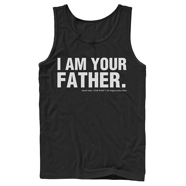 Мужская майка с надписью "I am your father" Star Wars
Мужская майка с надписью "I am your father" Star Wars