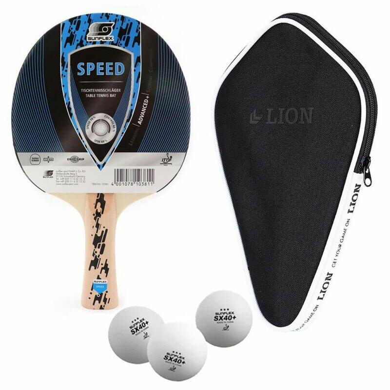 Ракетка для настольного тенниса Sunflex Speed + чехол для настольного тенниса + 3 мяча для настольного тенниса SX+
Ракетка для настольного тенниса Sunflex Speed + чехол для настольного тенниса + 3 мяча для настольного тенниса SX+
