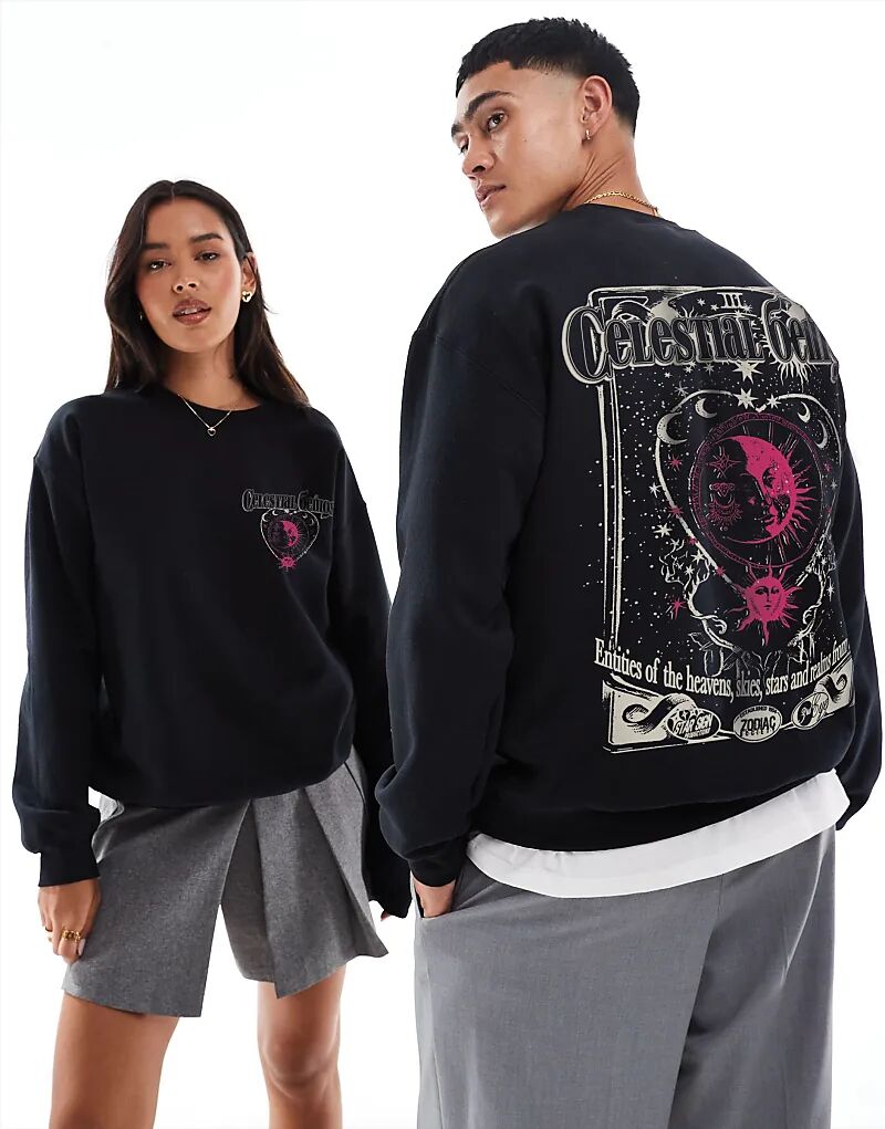 Классический свитшот черного цвета с принтом «Небесные существа» спереди и сзади PRNT
Классический свитшот черного цвета с принтом «Небесные существа» спереди и сзади PRNT