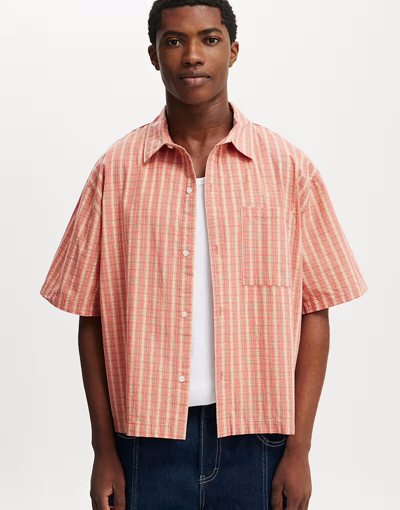 Cotton:On рубашка с короткими рукавами от Darcy в оранжевую клетку
Cotton:On рубашка с короткими рукавами от Darcy в оранжевую клетку