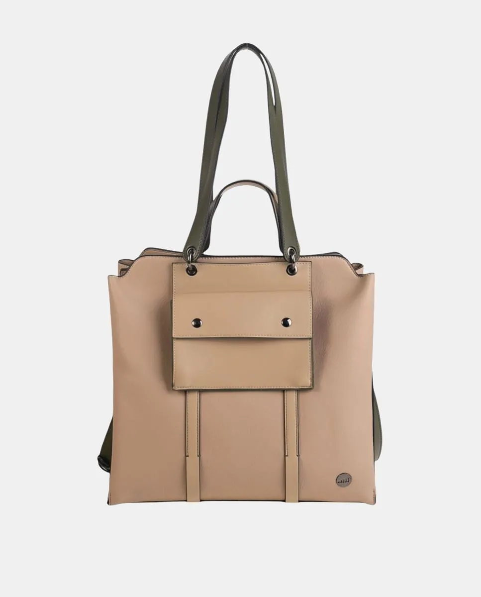 Двусторонние плечевые сумки из замши песочного цвета Volum, бежевый 
Двусторонние плечевые сумки из замши песочного цвета Volum, бежевый