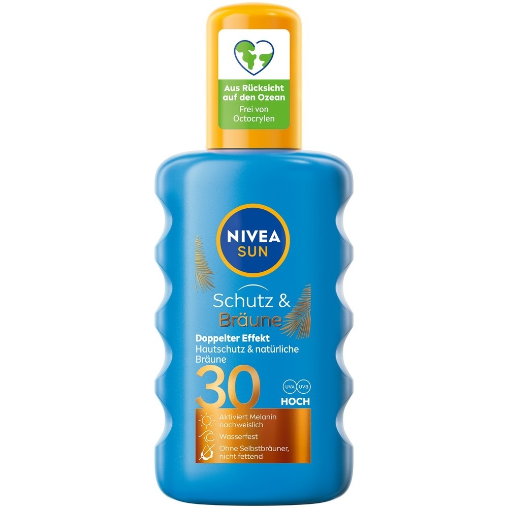 Солнцезащитный спрей nivea sun schutz & bräune lsf30 Nivea, объем 200 мл
Солнцезащитный спрей nivea sun schutz & bräune lsf30 Nivea, объем 200 мл