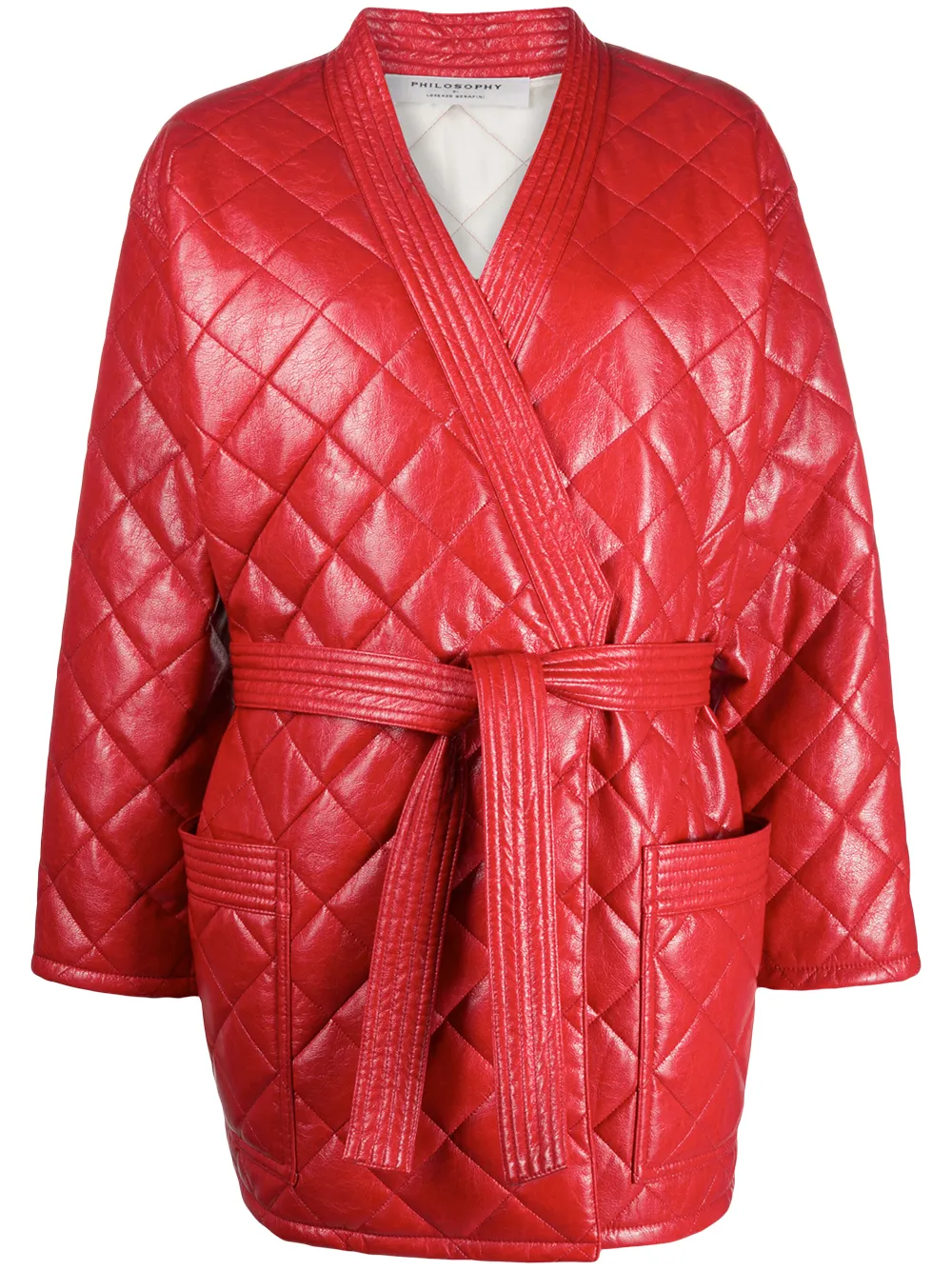 Стеганое пальто с завязками спереди Philosophy Di Lorenzo Serafini, красный
Стеганое пальто с завязками спереди Philosophy Di Lorenzo Serafini, красный