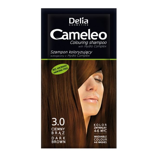 Шампунь для окрашивания волос Cameleo, цвет 3.0 dark brown, 40 мл
Шампунь для окрашивания волос Cameleo, цвет 3.0 dark brown, 40 мл