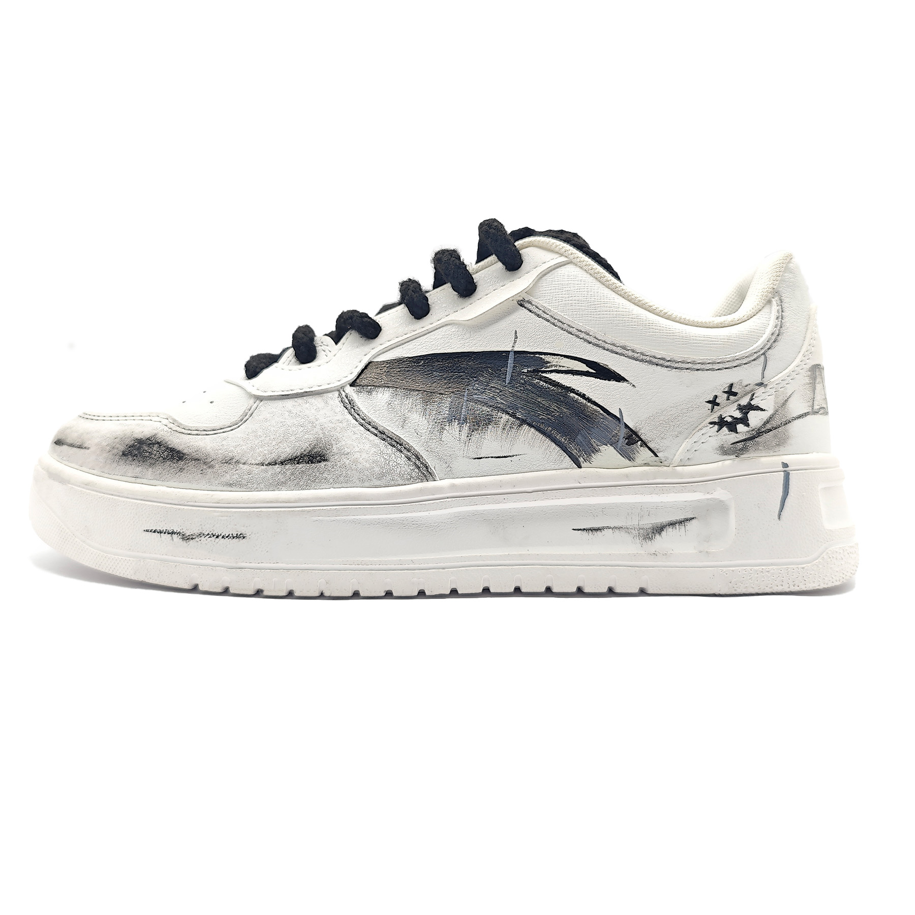 ANTA Низкие противоскользящие амортизирующие кроссовки для скейтбординга, мужские, черно-белые
ANTA Низкие противоскользящие амортизирующие кроссовки для скейтбординга, мужские, черно-белые