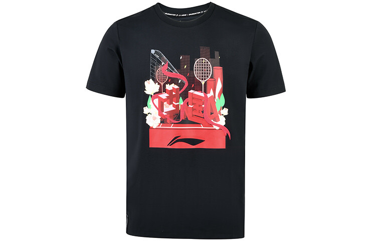 Футболка унисекс черная Lining, черный
Футболка унисекс черная Lining, черный