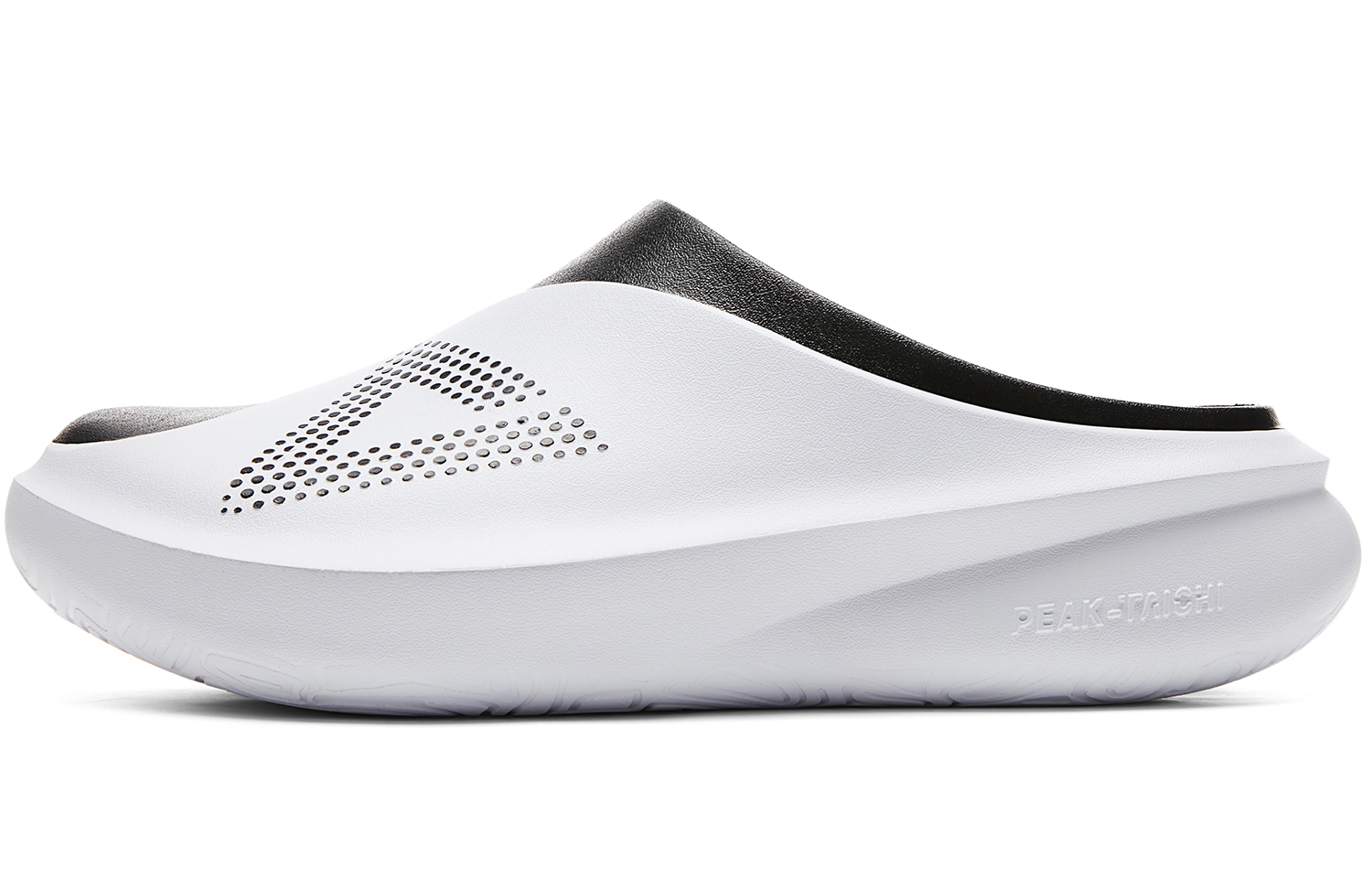 Мужские противоскользящие закрытые тапочки PEAK белые с черным
Мужские противоскользящие закрытые тапочки PEAK белые с черным
