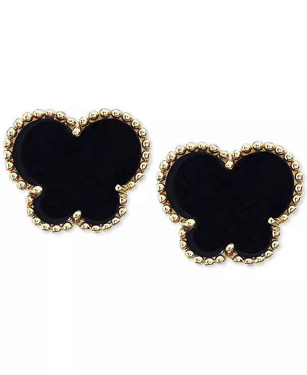 Серьги-Гвоздики в форме бабочек из оникса Эффи (9 x 7 мм) из 14-каратного золота Effy Collection, gold
Серьги-Гвоздики в форме бабочек из оникса Эффи (9 x 7 мм) из 14-каратного золота Effy Collection, gold