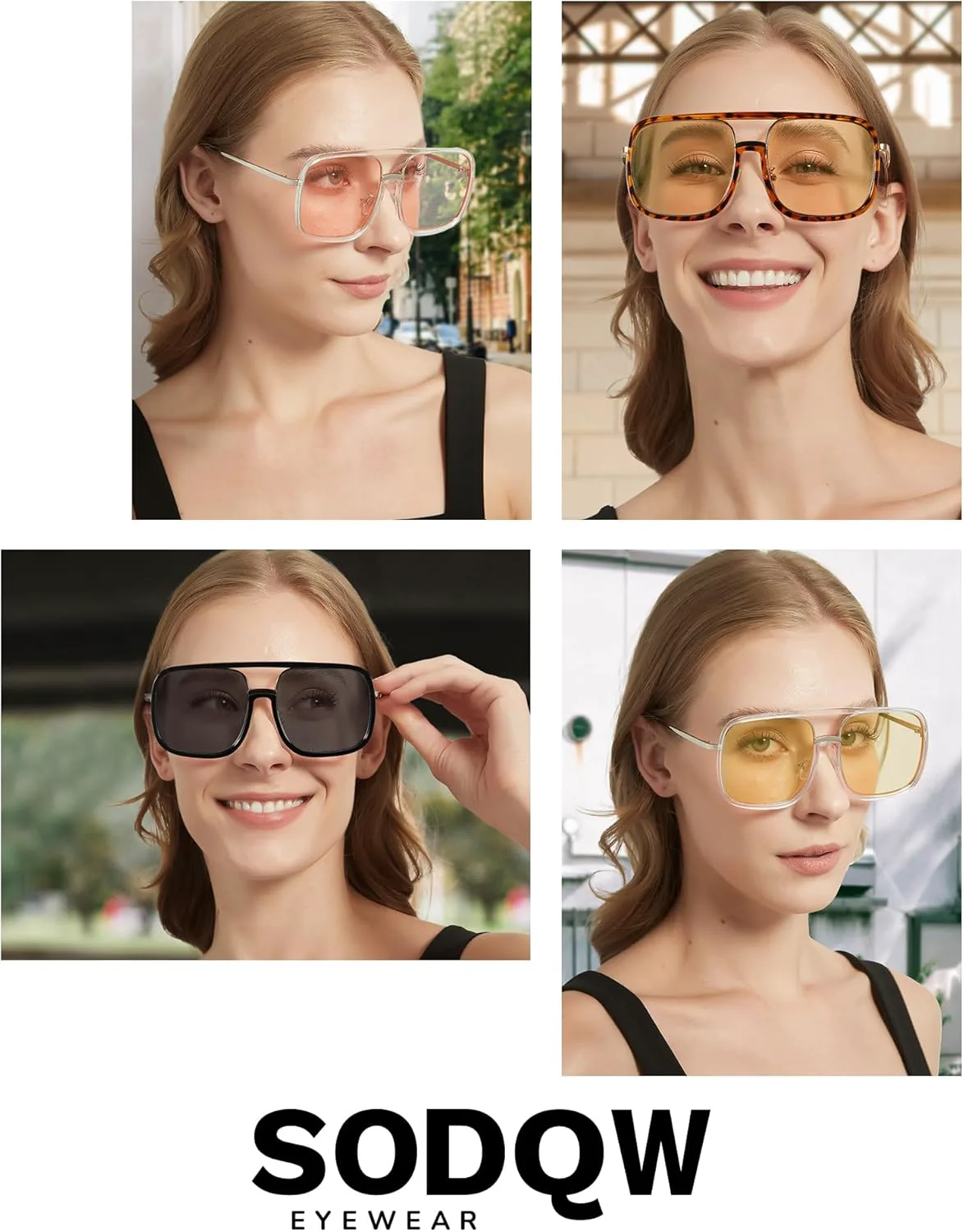Солнцезащитные очки-авиаторы SODQW большого размера для женщин. Модные большие квадратные солнцезащитные очки с защитой от УФ-излучения, модель 2025, A02- Black/Grey
Солнцезащитные очки-авиаторы SODQW большого размера для женщин. Модные большие квадратные солнцезащитные очки с защитой от УФ-излучения, модель 2025, A02- Black/Grey