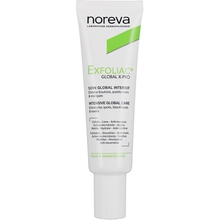 Крем Exfoliac Global X-Pro Intensive Cream для кожи 30 мл — успокаивает прыщи, восстанавливает баланс, отшелушивает, уменьшает выработку кожного сала и обеспечивает длительное увлажнение Noreva
Крем Exfoliac Global X-Pro Intensive Cream для кожи 30 мл — успокаивает прыщи, восстанавливает баланс, отшелушивает, уменьшает выработку кожного сала и обеспечивает длительное увлажнение Noreva