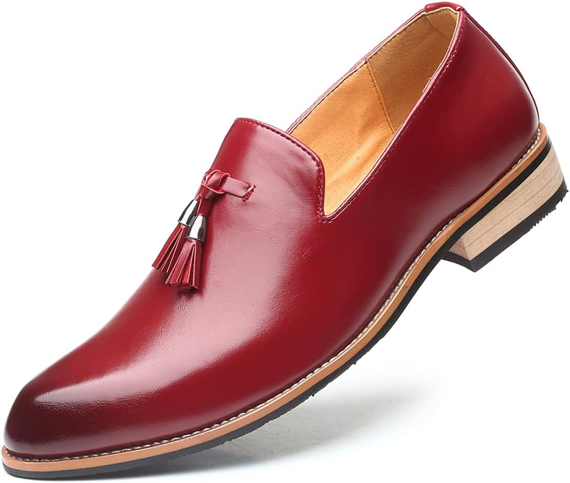 Мокасины Santimon Mens с кисточками и бахромой, повседневные лоферы с пенни, удобные обувь на каждый день, для вождения, свадьбы, выпускного, красный
Мокасины Santimon Mens с кисточками и бахромой, повседневные лоферы с пенни, удобные обувь на каждый день, для вождения, свадьбы, выпускного, красный