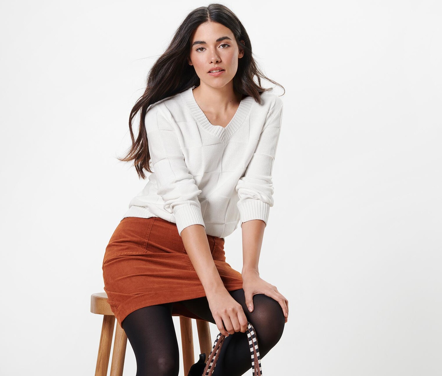 Свитер клетчатой структуры Tchibo, кремово-белый
Свитер клетчатой структуры Tchibo, кремово-белый