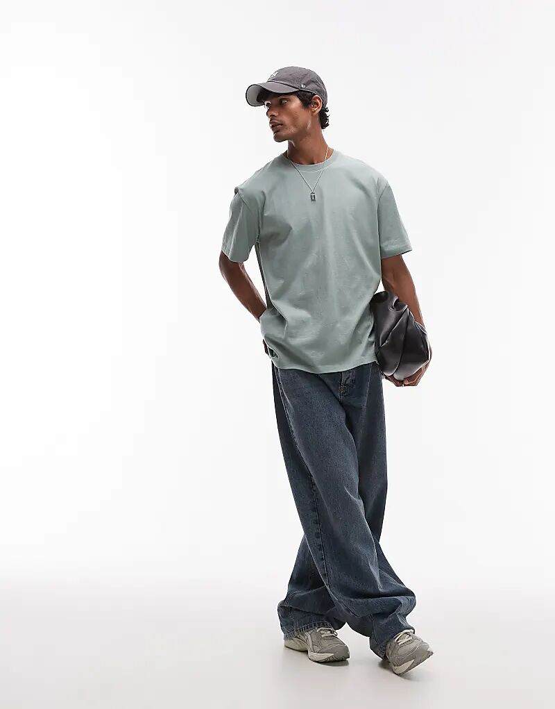 Футболка свободного кроя цвета шалфея Topman
Футболка свободного кроя цвета шалфея Topman