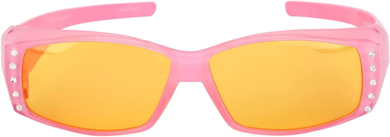 2 пары легких женских поляризованных солнцезащитных очков для ночной езды, которые надеваются поверх очков с диоптриями, украшенных стразами Mass Vision, Pink
2 пары легких женских поляризованных солнцезащитных очков для ночной езды, которые надеваются поверх очков с диоптриями, украшенных стразами Mass Vision, Pink