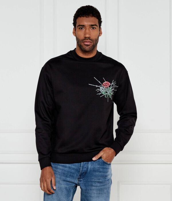 Свитшот мужской Hugo с принтом розы и шипов, черный
Свитшот мужской Hugo с принтом розы и шипов, черный